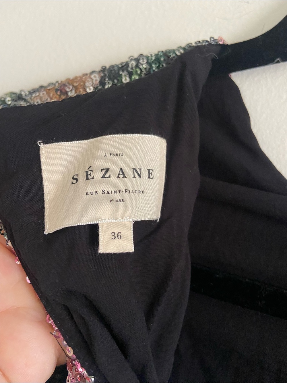 Sezane Nawel Mini Dress Sequin Sparkly Colorful Occasion Women's Size 4 - Picture 7 of 9
